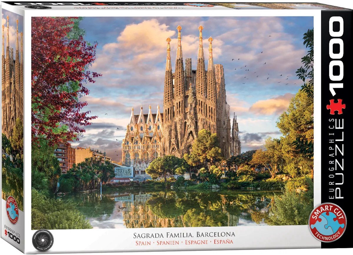 Eurographics - sagrada família, barcelone, espagne - 1000 pièces - 68×48cm - puzzle photographie hdr