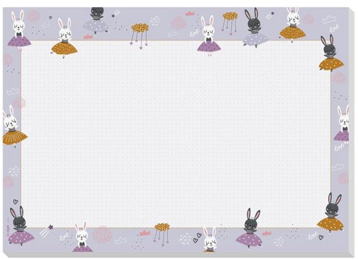 Sous-main sans marque Sigel - Ballerines lapins - taille A3 - 30 feuilles déchirables - si-ho920