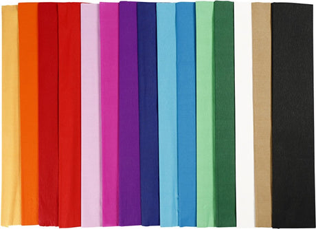 Creativ Company Crepe Papier - Couleurs de base, 15e.