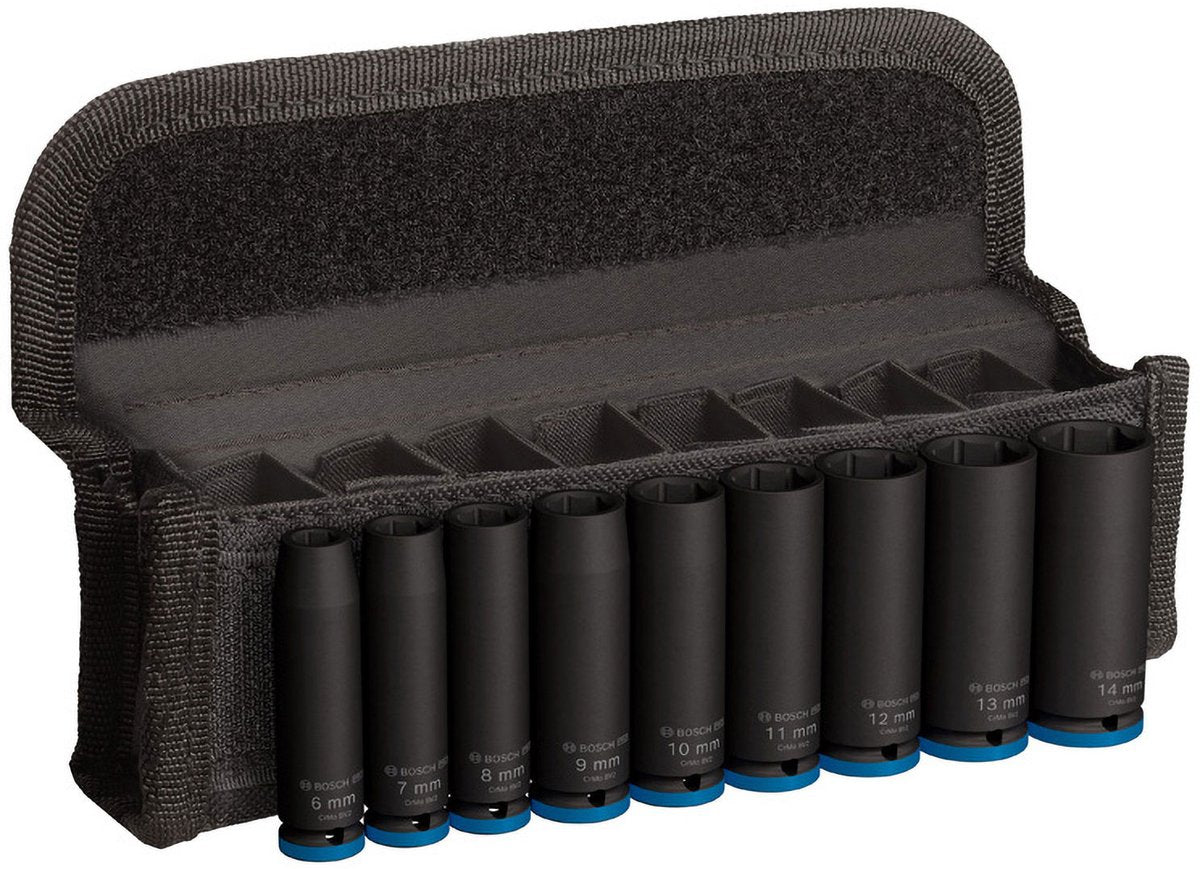 Bosch professional pro jeu de douilles à chocs longues 1 4 9 pièces - 2608003035