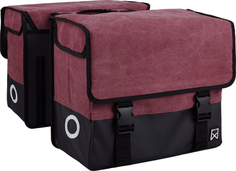 Willex sac en toile double plus violet rouge noir mat 40l