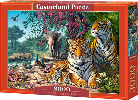 Sanctuaire des tigres de Castorland – puzzle – 3 000 pièces – finition satinée – ajustement parfait – qualité européenne