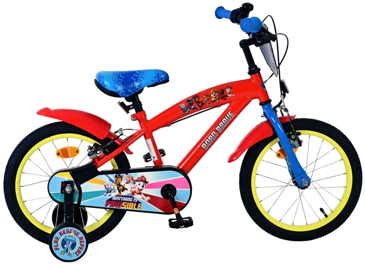 Vélo pour enfants Volare Paw Patrol - garçons - 16 pouces - rouge - deux freins à main