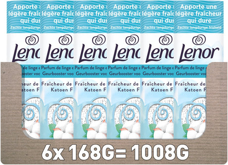 Lenor booster de parfum léger coton frais - 6 x 168 grammes - parfum lavant