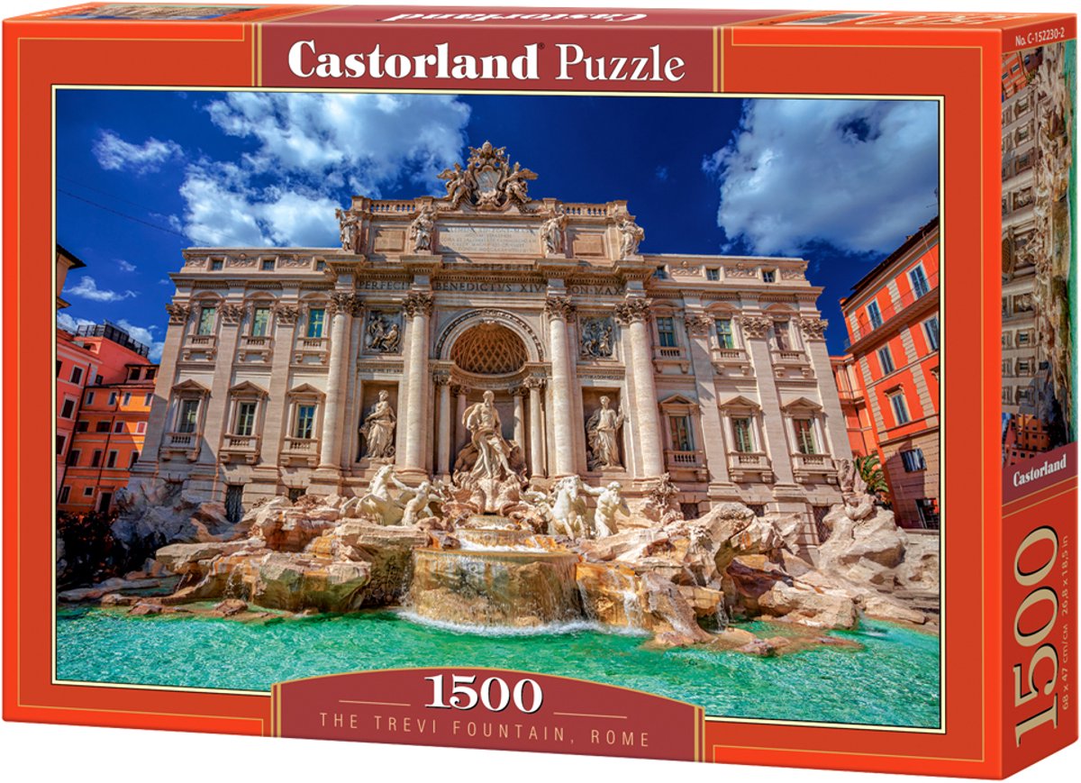 Castorland la fontaine de Trevi – puzzle – 1500 pièces – finition satinée – ajustement parfait – qualité européenne