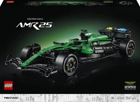 Lego technic aston martin aramco amr25 f1 kit de construction de voiture pour adultes avec modèle de voiture 42240