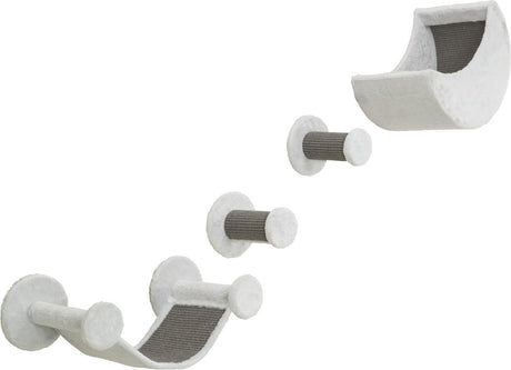 Trixie Cats grimpant en jeu pour le mur 4 taches d'escalade gris blanc