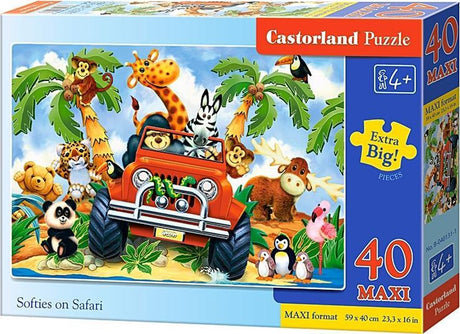 Doudous Castorland en safari - 40 pièces maxi
