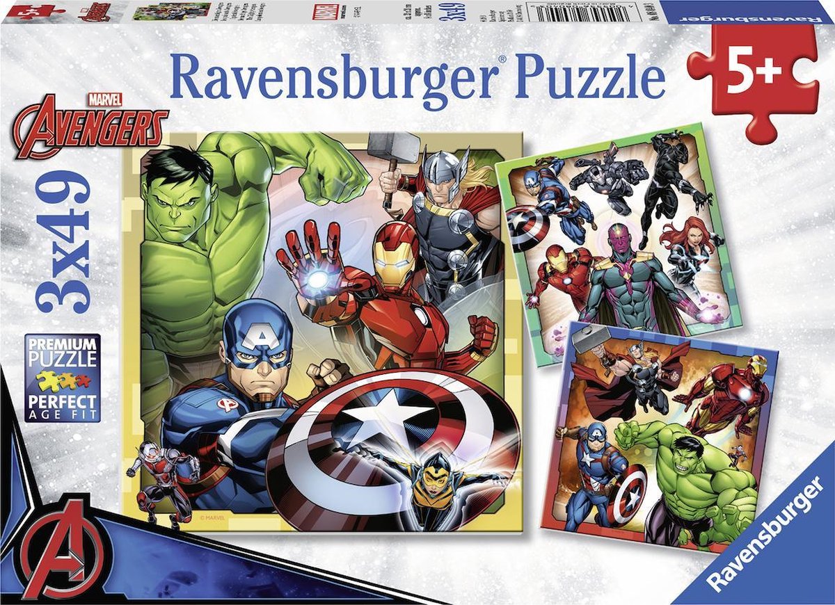 Puzzle Ravensburger les Vengeurs - trois puzzles - 49 pièces - puzzle pour enfants