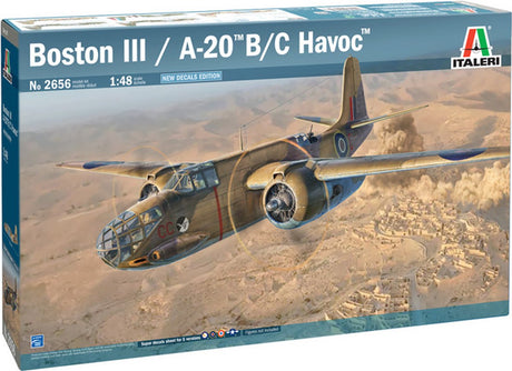 Italeri maquette avion - 2656 douglas boston iii a - 20 b c havoc - usa seconde guerre mondiale - avion à hélice plastique - 1:48 - modélisme