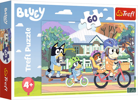 Série Trefl bluey – puzzle pour enfants 60 pièces – papier électroluminescent – couleurs vives – matériaux écologiques