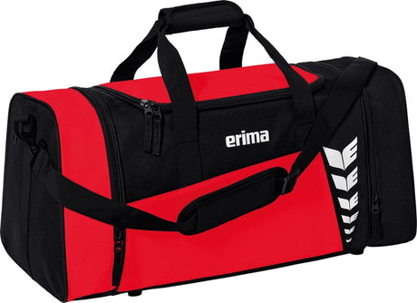 Sac de sport Erima six ailes (moyen) avec poches latérales - noir rouge | taille: m