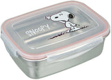 Boîte à lunch Undercover Snoopy en acier inoxydable avec couvercle en plastique.