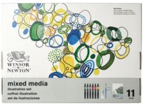Winsor newton 0290180 mixed media illustration set – alles-in-één creatieve set voor illustratoren - 11 delig