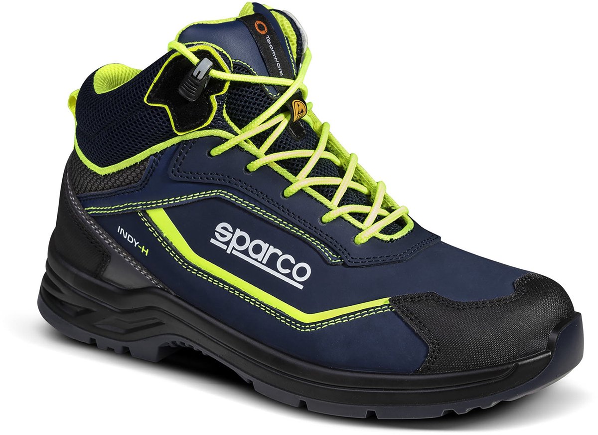 Sparco chaussures de travail s3s - indy-h richmond - bleu marine jaune - 42