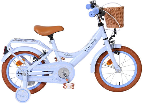Vélo pour enfants Volare Ashley - filles - 14 pouces - bleu pastel - deux freins à main