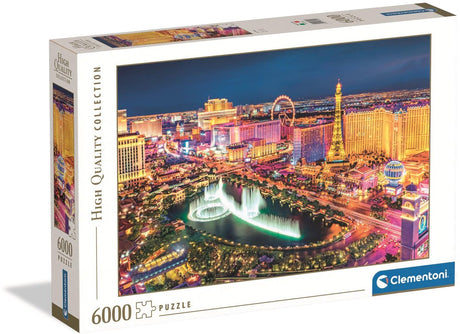 Clementoni - puzzle - 6000 pièces - las vegas - puzzle pour adultes - collection de haute qualité