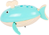 Small foot - jouet de bain baleine en bois à enrouler