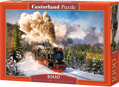 Train à vapeur Castorland – puzzle – 1 000 pièces – finition satinée – ajustement parfait – qualité européenne