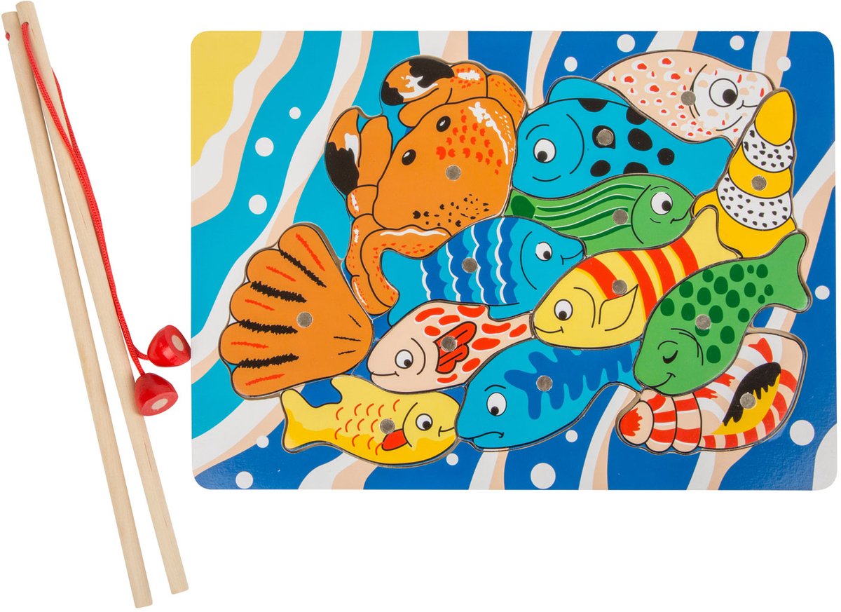 Small foot - puzzle jeu de canne à pêche en bois