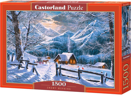 Castorland Matin enneigé – puzzle – 1 500 pièces – finition satinée – ajustement parfait – qualité européenne