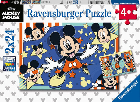 Ravensburger Mickey Mouse dans le cinéma Puzzle, 2x24st.
