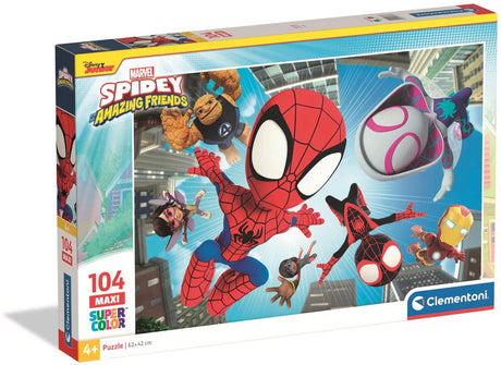 Clementoni puzzle maxi Spidey et son incroyable, 104 pièces.