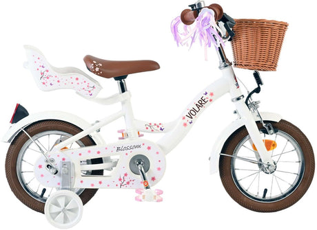 Volare Blossom Children's Bike - Girls - 12 pouces - blanc