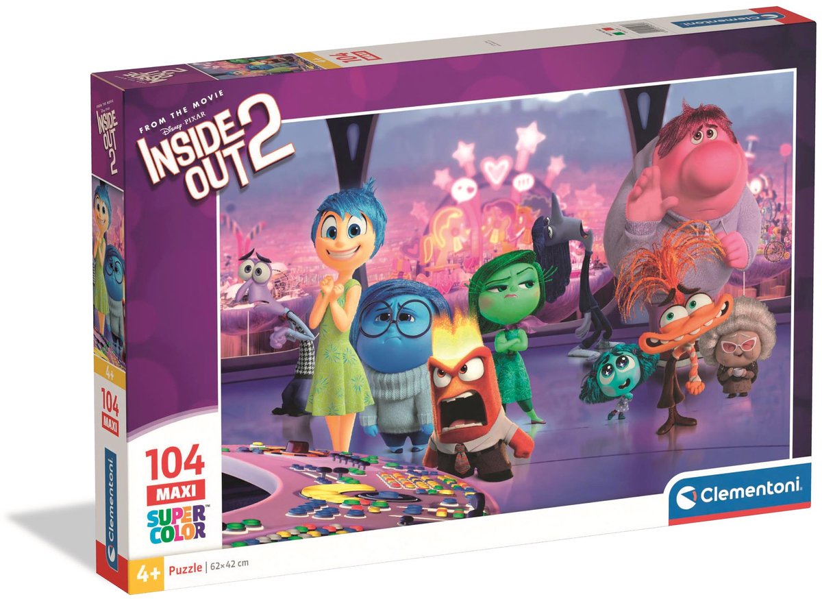 Clementoni - puzzle enfant - 104 maxi pièces - envers 2 - dimensions : 62 x 42 cm - à partir de 4 ans