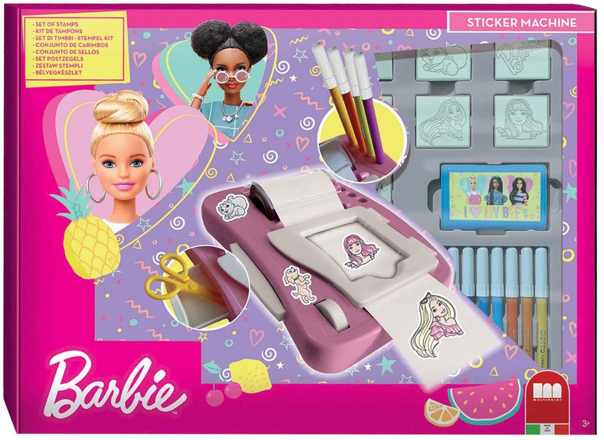 Ensemble de machines d'autocollant Barbie multiprint