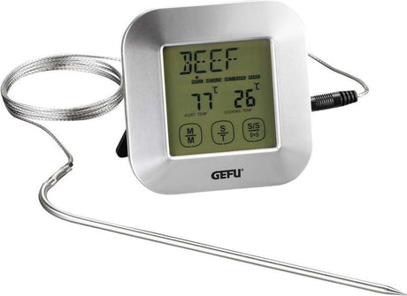 Thermomètre de cuisine Gefu punto 14 cm – acier inoxydable – jusqu'à 300°c – pour frire, cuire et rôtir des plats