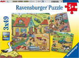 Ravensburger puzzle ferme - 3x49 pièces - puzzle enfant