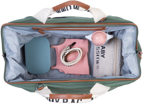 Sac d'allaitement Childhome mommy bag® - sac à langer - vert - capacité de charge 5kg - 55x30x40cm - 58l
