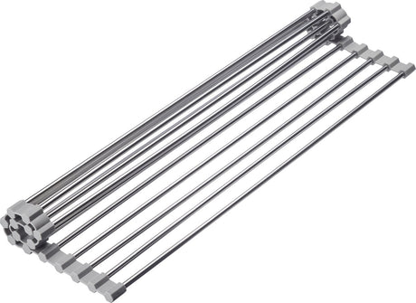 Westmark tapis d'égouttement home - tapis d'égouttement flexible avec bord en silicone pour sécher les assiettes, couverts et verres, tapis d'égouttage pour évier - acier inoxydable, silicone, 52512260