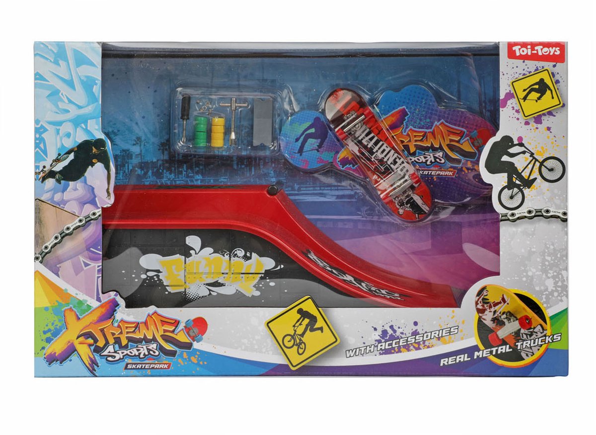 Toi-toys skateboard à doigt ou vélo BMX avec piste de skate