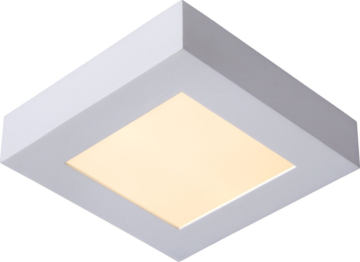 Lucide brice-led - plafonnier (plafonnier) salle de bain - led dimmable - 1x15w 3000k - ip44 - blanc