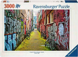 Rue du puzzle Ravensburger à Amsterdam, 3000e.