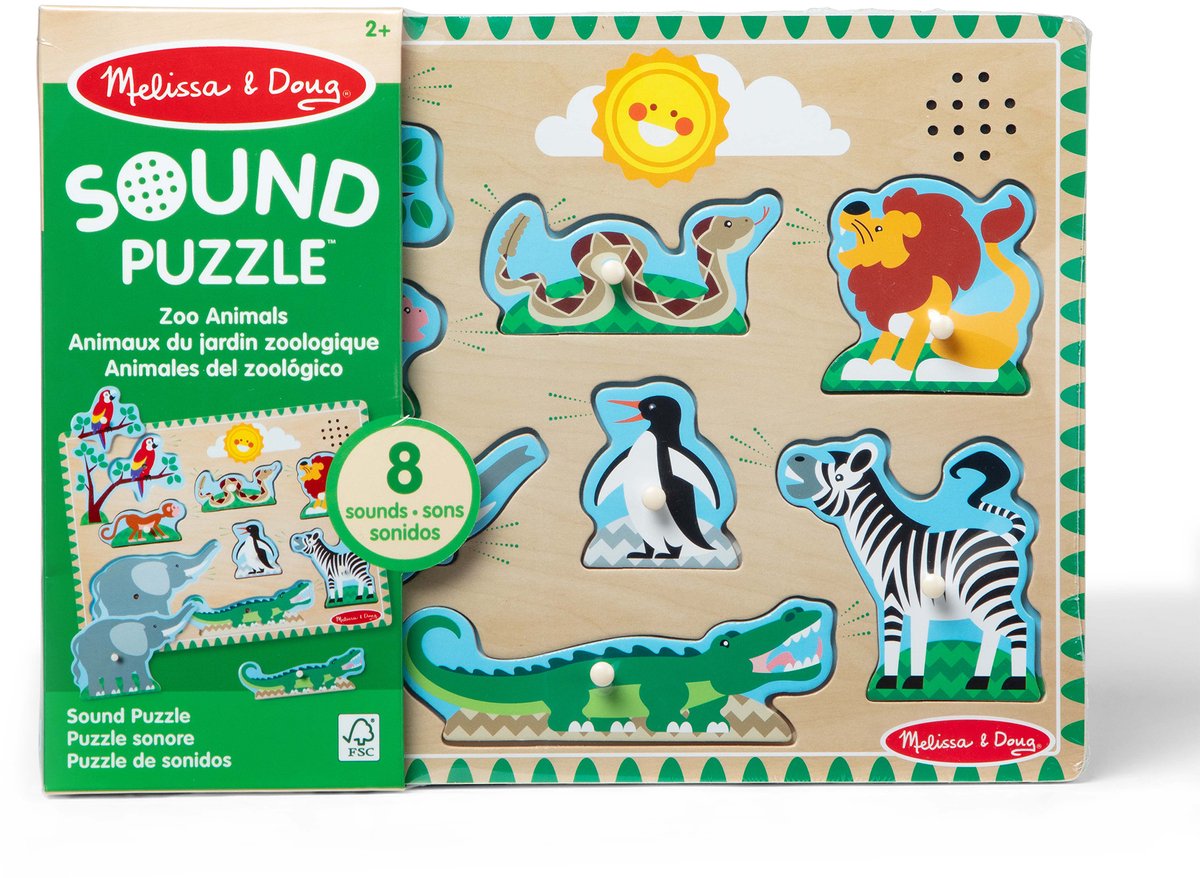 Melissa Doug – wooden sound puzzle – wild animals