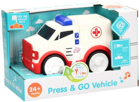 Lobbes Toys BV Press Go Voiture - Ambulance