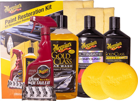 Meguiar's Kit de restauration de peinture Meguiar's – ensemble complet de restauration de peinture – comprenant un shampoing, une barre d'argile et une cire composée – pour peinture terne et négligée