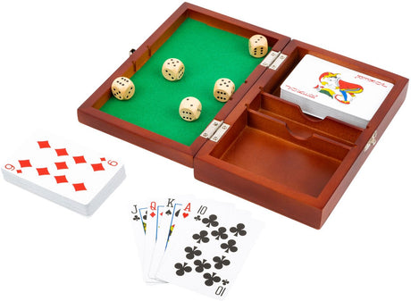 Small foot - jeu de cartes et jeu de dés dans une boîte en bois