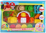 Ensemble d'argile Playgo Farm and Friends - 8 pots en argile