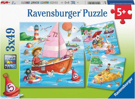 Ravensburger puzzle véhicules nautiques - puzzle - 3x49 pièces