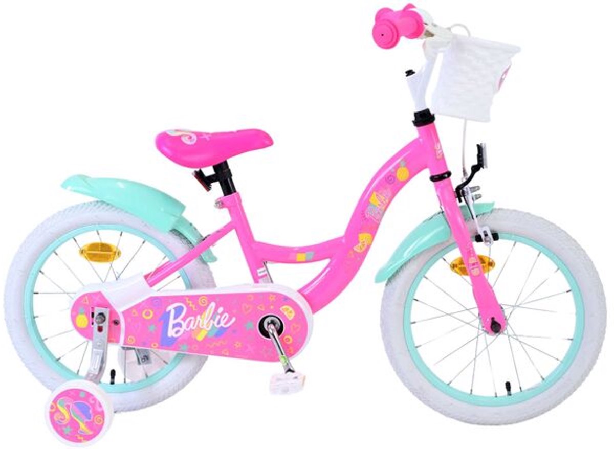 Barbie Children's Bicycle - Girls - 16 pouces - Pink - Two Hand Brakes