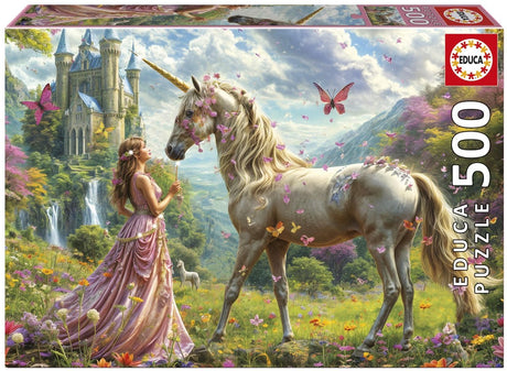 Educa - puzzle - fées, licornes et papillons - 500 pièces - puzzle