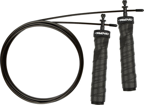 Avento springtouwset - heavy duty - verzwaard verstelbaar in gewicht - zwart