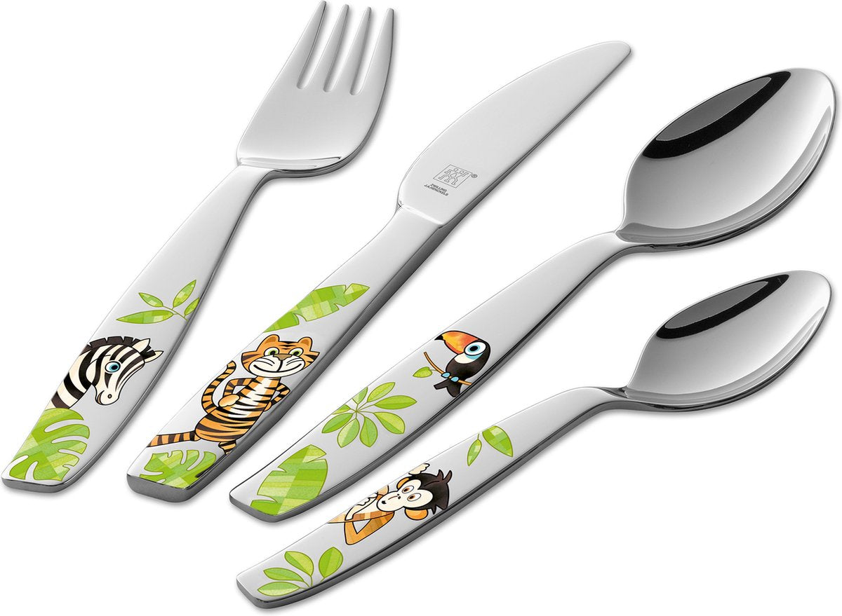 Couverts pour enfants Zwilling jungle - 4 pièces