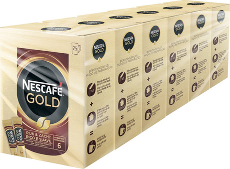 Café instantané Nescafé gold - 6 boîtes x 25 sachets