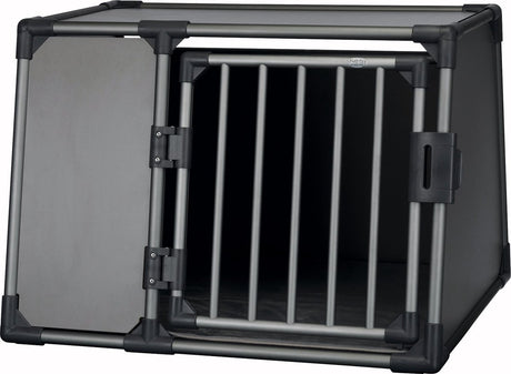 Trixie caisse de transport aluminium graphite - l 92x78x64 cm