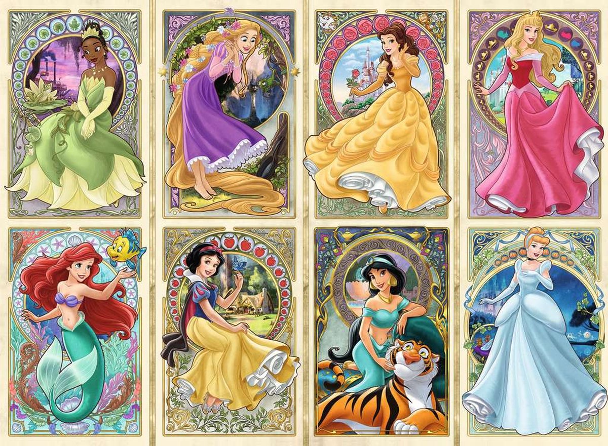 Puzzle Ravensburger Princesse Disney - 1000 pièces en carton.